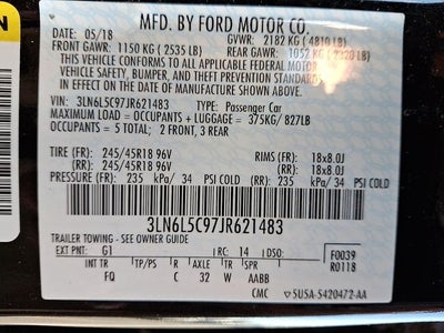 2018 Lincoln MKZ Select