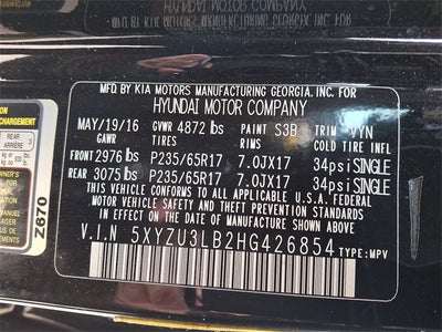 2017 Hyundai Santa Fe Sport 2.4 Base