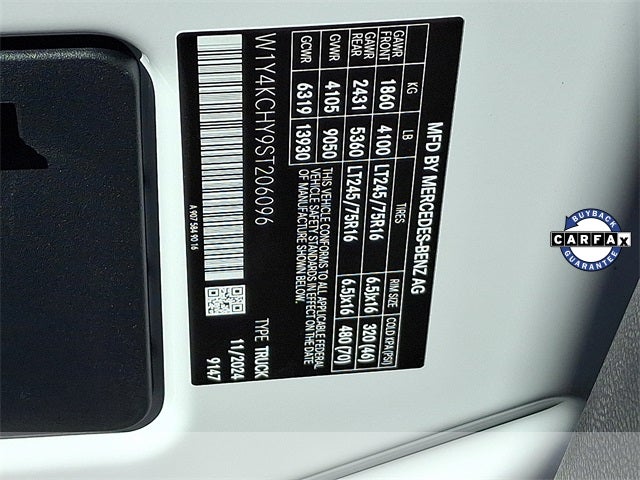 2025 Mercedes-Benz Sprinter 2500 Cargo 170 WB High Roof