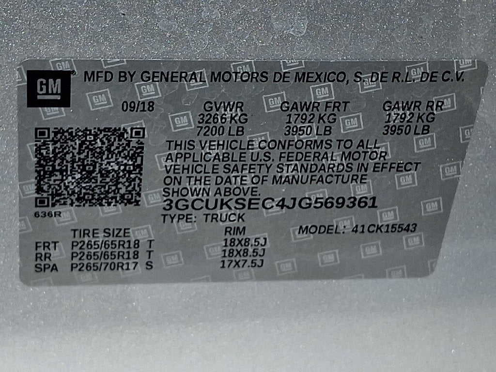 2018 Chevrolet Silverado 1500 LTZ 1LZ