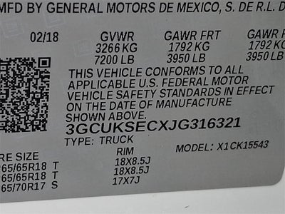 2018 Chevrolet Silverado 1500 LTZ 2LZ