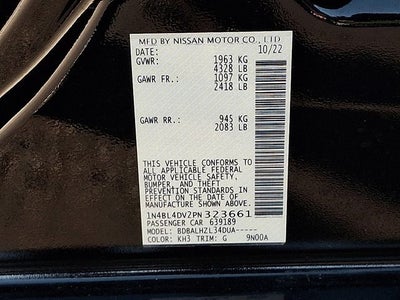 2023 Nissan Altima 2.5 SV