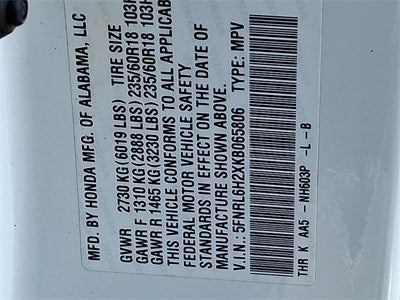 2019 Honda Odyssey LX