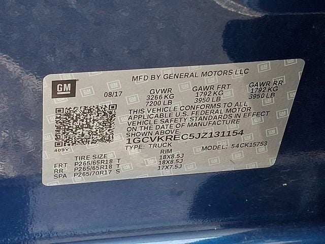 2018 Chevrolet Silverado 1500 LT LT2