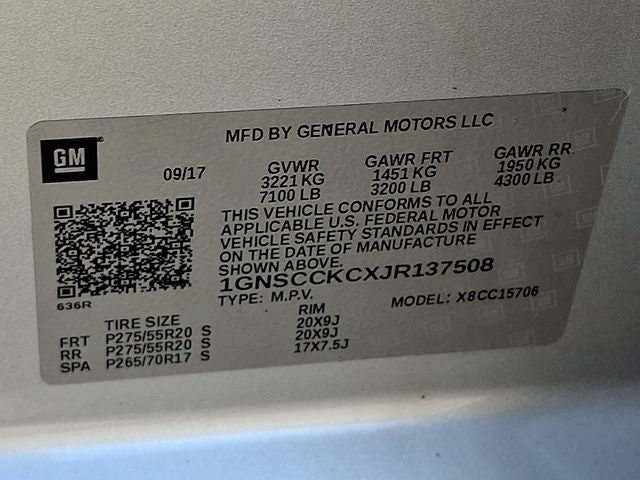 2018 Chevrolet Tahoe Premier