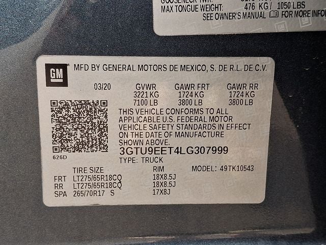 2020 GMC Sierra 1500 AT4