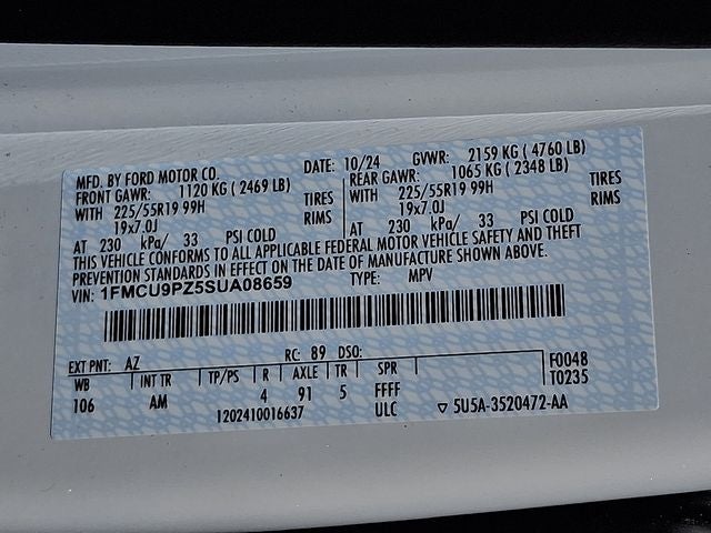 2025 Ford Escape Hybrid ST-Line Elite