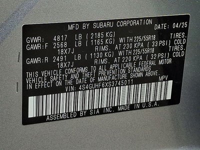 2025 Subaru Crosstrek Sport