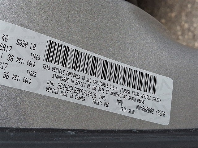 2019 Dodge Grand Caravan GT