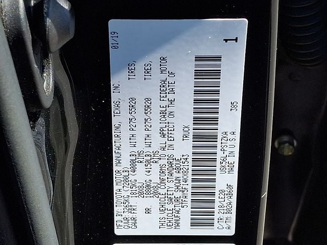 2019 Toyota Tundra Platinum 5.7L V8