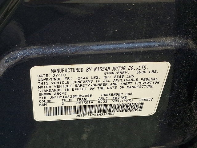 2011 INFINITI M37 Base