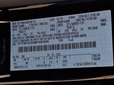 2021 Ford F-150 Platinum