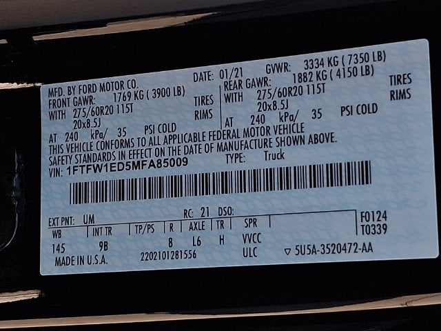 2021 Ford F-150 Platinum