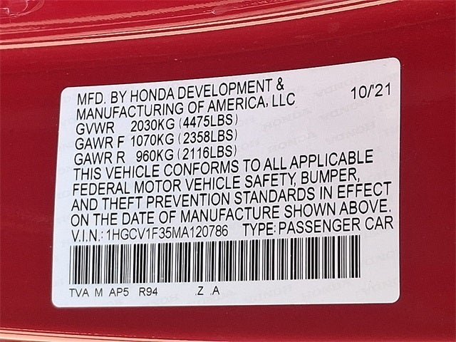 2021 Honda Accord Sport