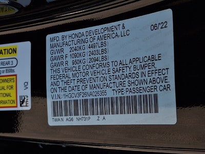 2022 Honda Accord Hybrid Sport