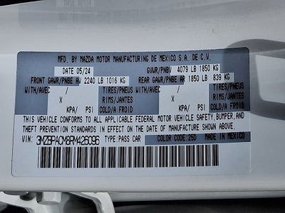 2024 Mazda Mazda3 2.5 S Preferred Package