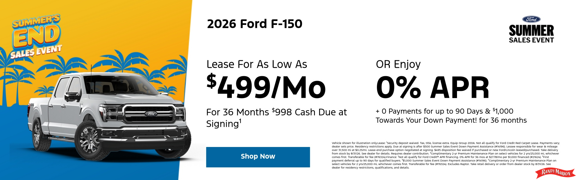 Aug 2026 Ford F-150 Specials