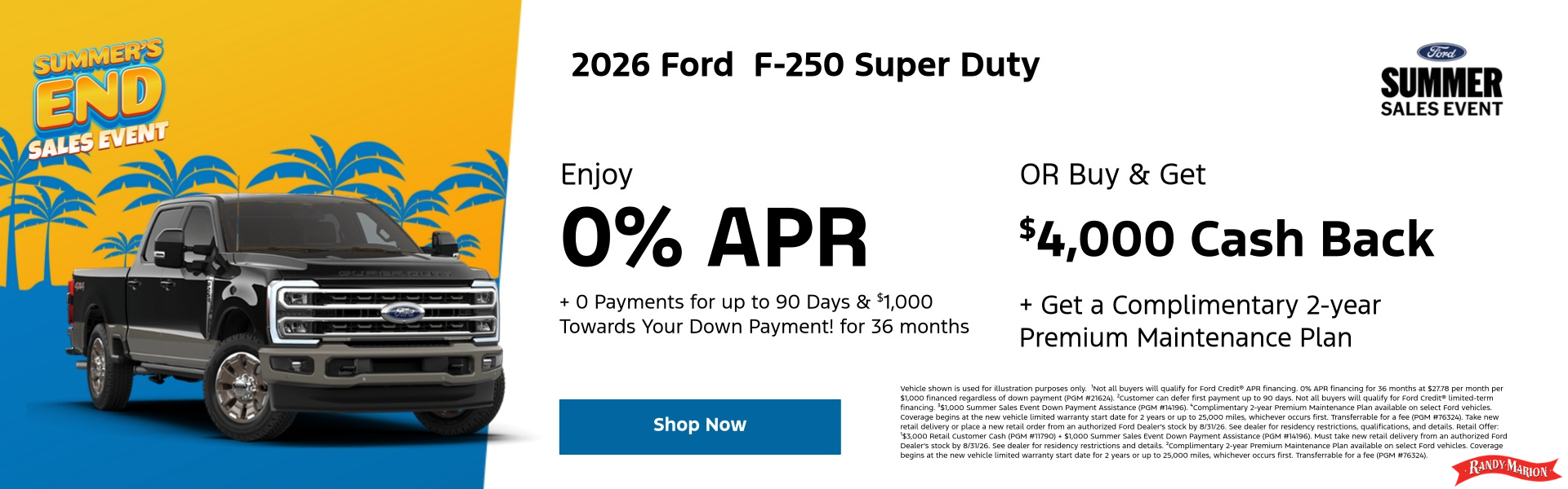 Aug 2026 Ford F-250 Specials