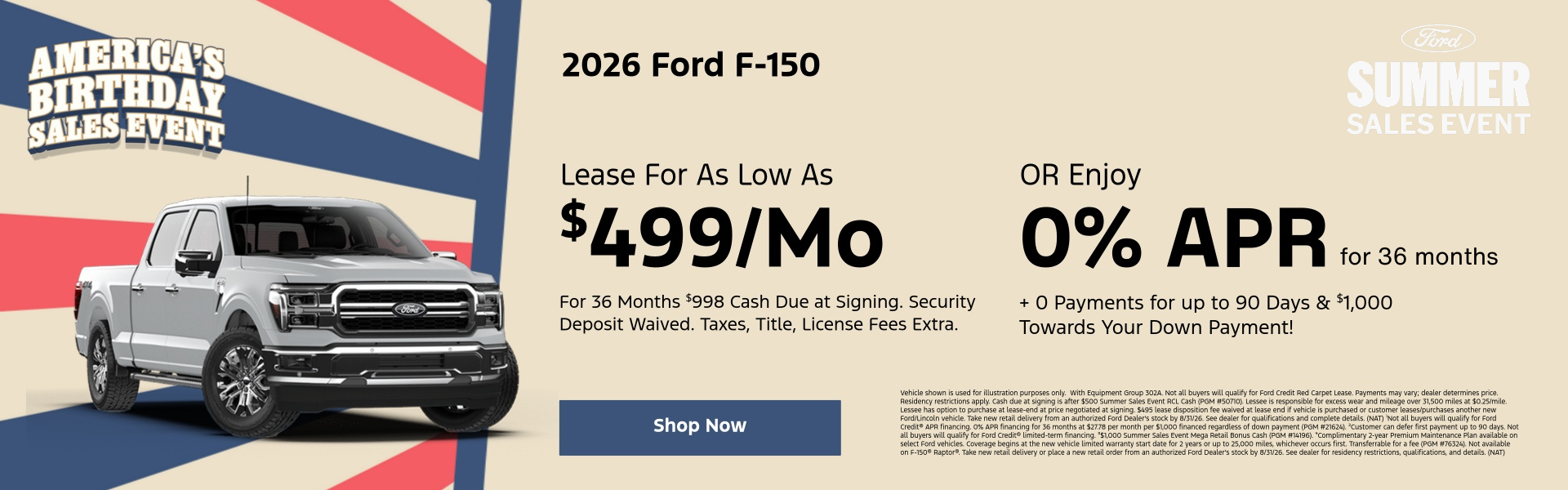 2026 Ford F-150 July Specials