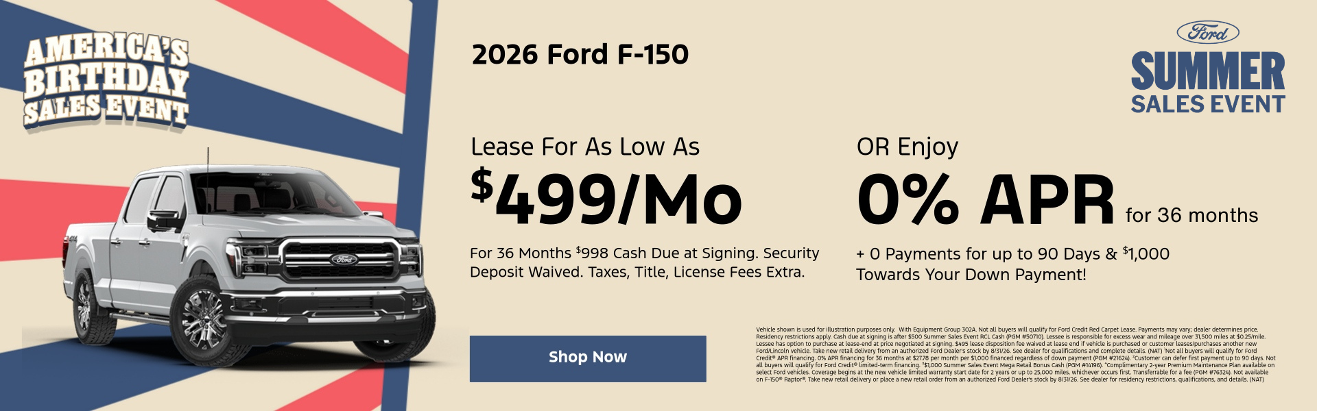 2026 Ford F-150 July Specials