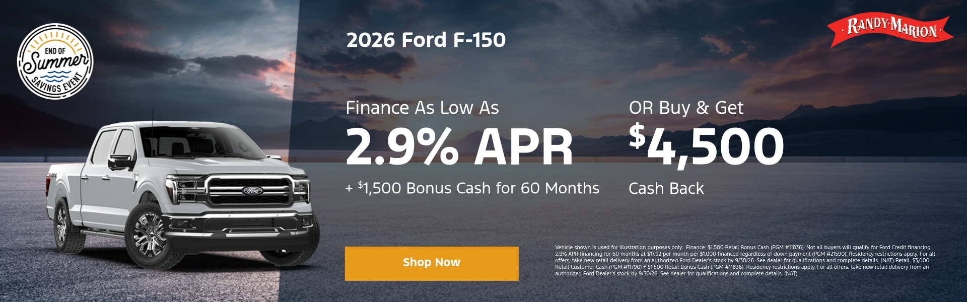 2025 Ford F-150 September Specials